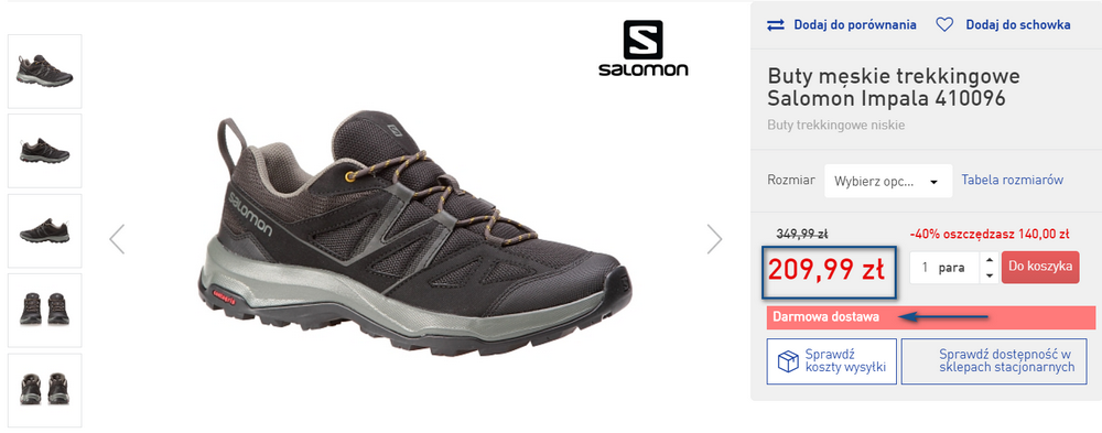 salomon buty tanio