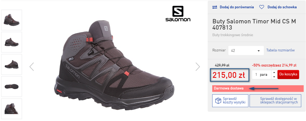salomon buty tanio