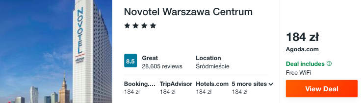zarezerwuj hotel w warszawie