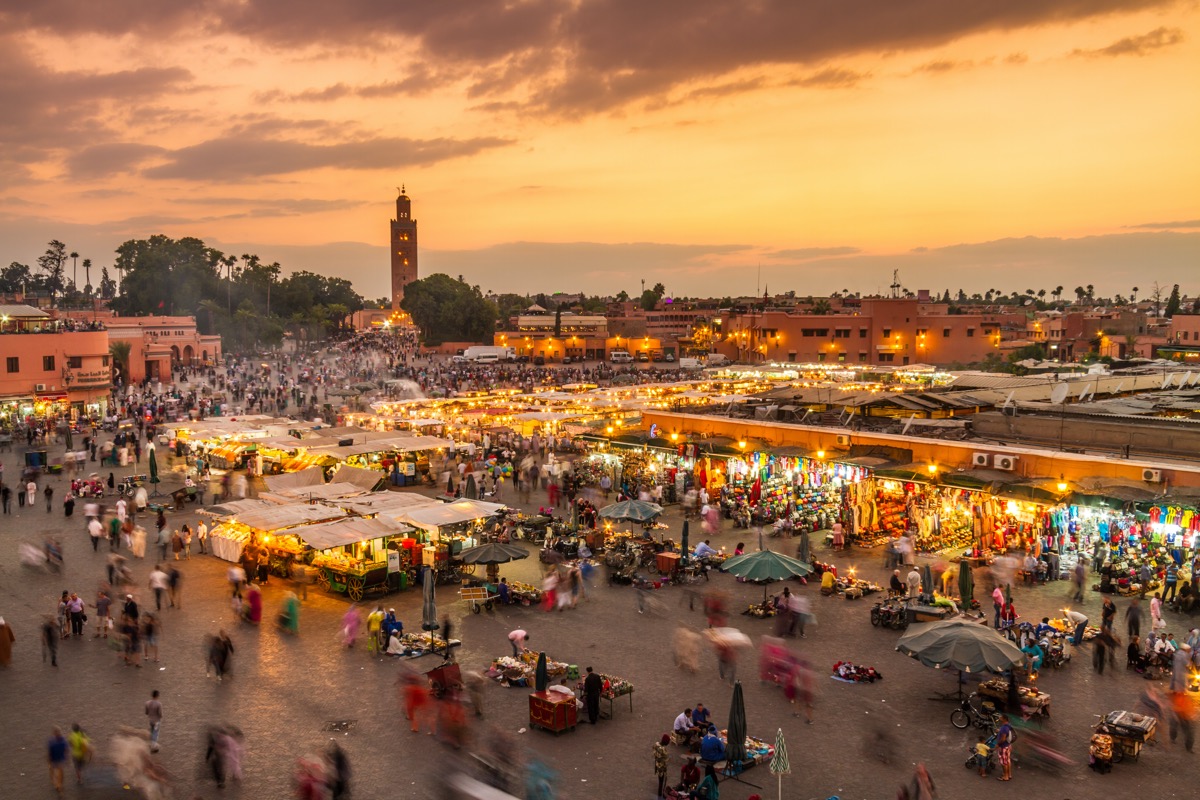 zachod slonca w marrakeszu