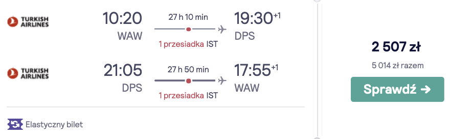 zarezerwuj loty na bali