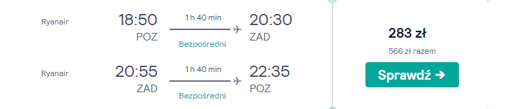 Loty do Zadaru