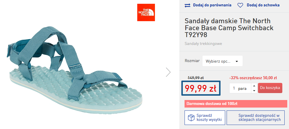 Zamówienie sandałów