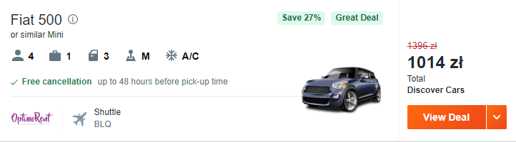 Auto w Toskanii