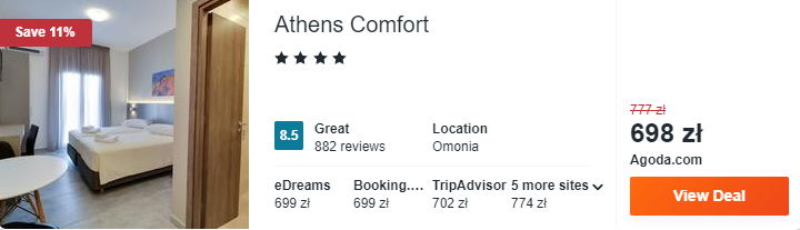 Hotel w Atenach