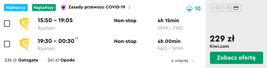 zarezerwuj loty do faro