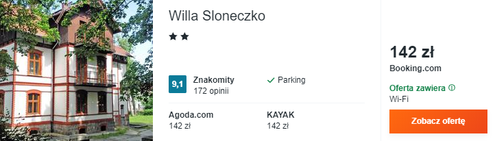 Rezerwacja noclegów