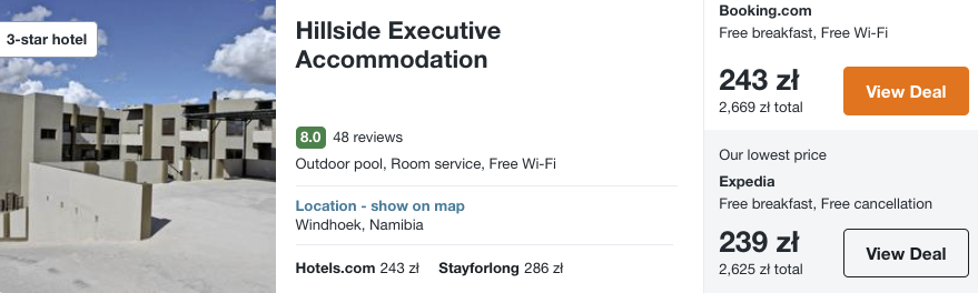 zarezerwuj hotel w namibii