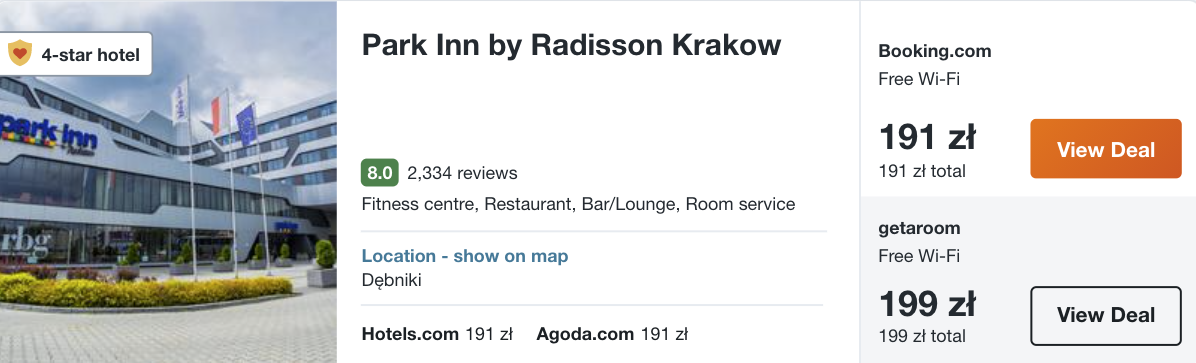 zarezerwuj hotel w krakowie