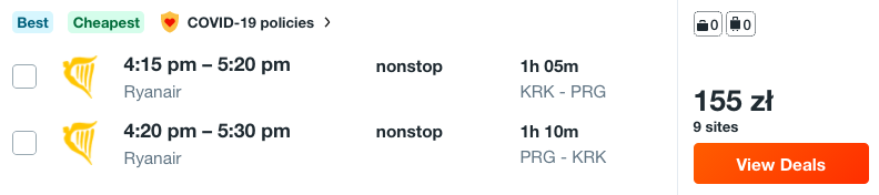 zarezerwuj loty do pragi