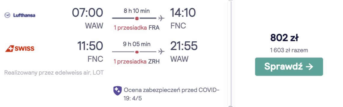 zarezerwuj loty na madere