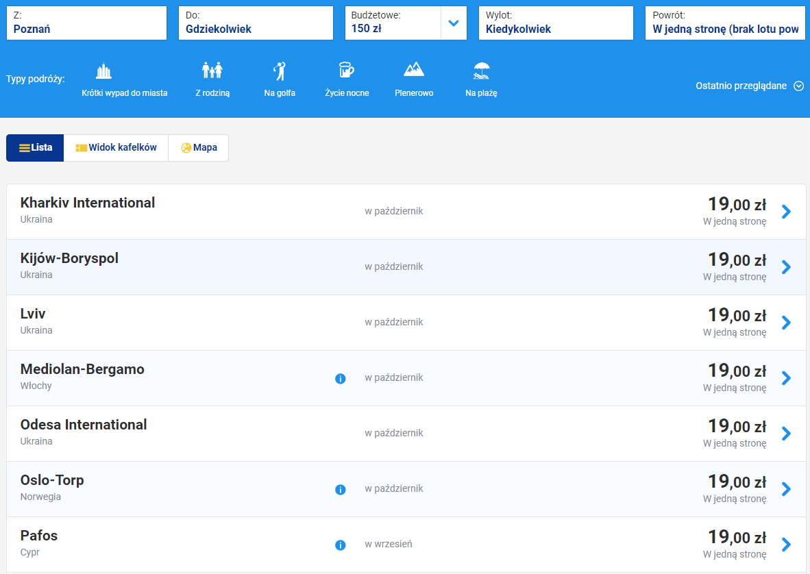 Wyprzedaż w Ryanair