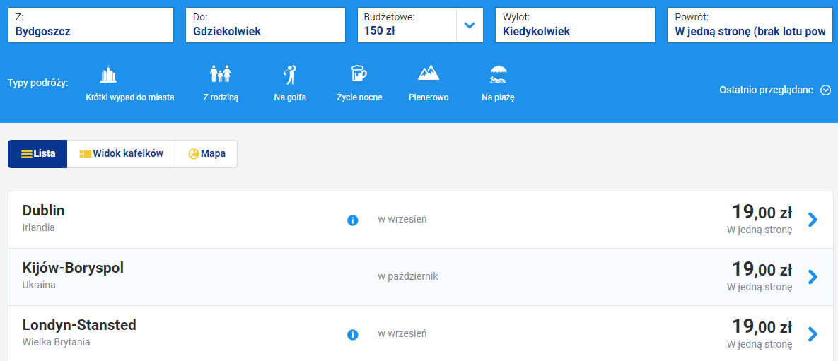 Wyprzedaż w Ryanair