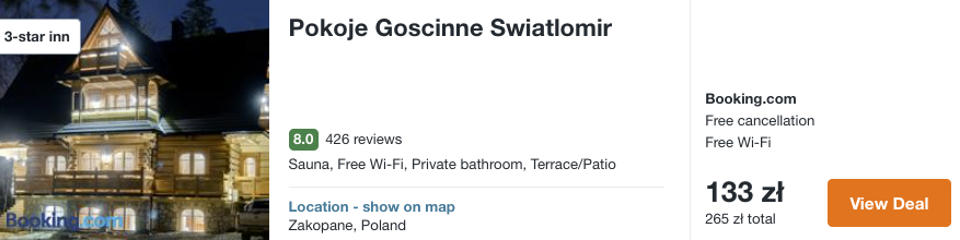 zarezerwuj hotel w tatrach