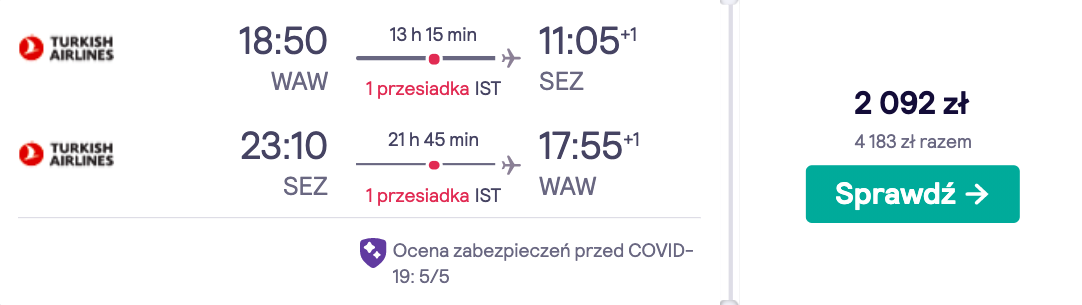 zarezerwuj loty na seszele