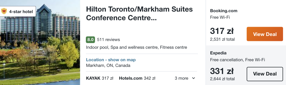 zarezerwuj hotel w toronto