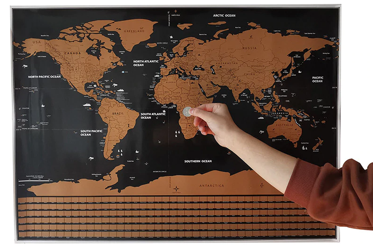 Idealny prezent dla podróżnika: mapa zdrapka od 11,62 PLN (kod zniżkowy)