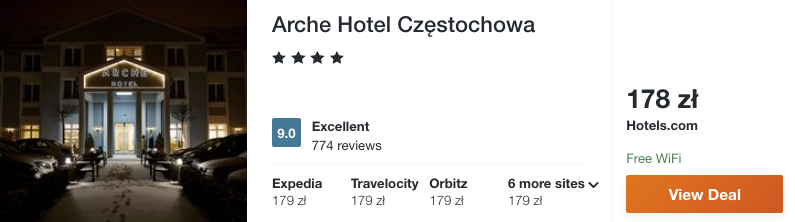zarezerwuj hotel w czestochowie