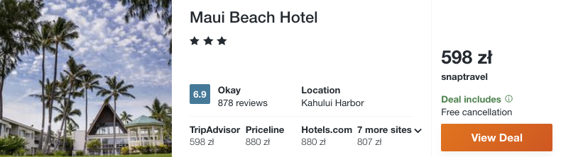 zarezerwuj hotel na hawajach