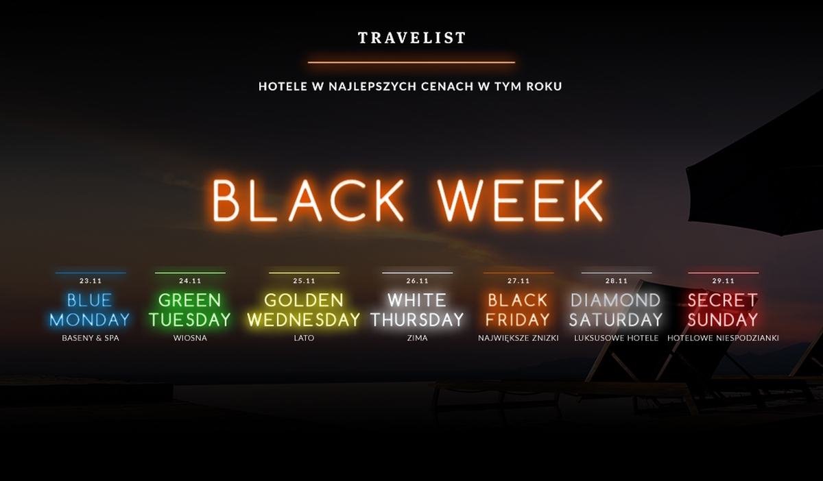 Black Week w Travelist: największa wyprzedaż w tym roku – hotele nawet do 70 proc. taniej!