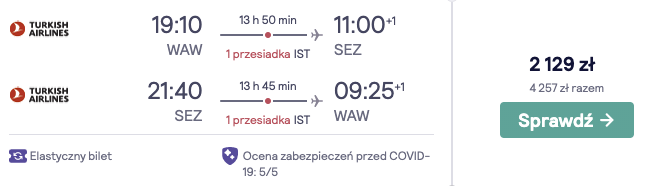 zarezerwuj loty na seszelach