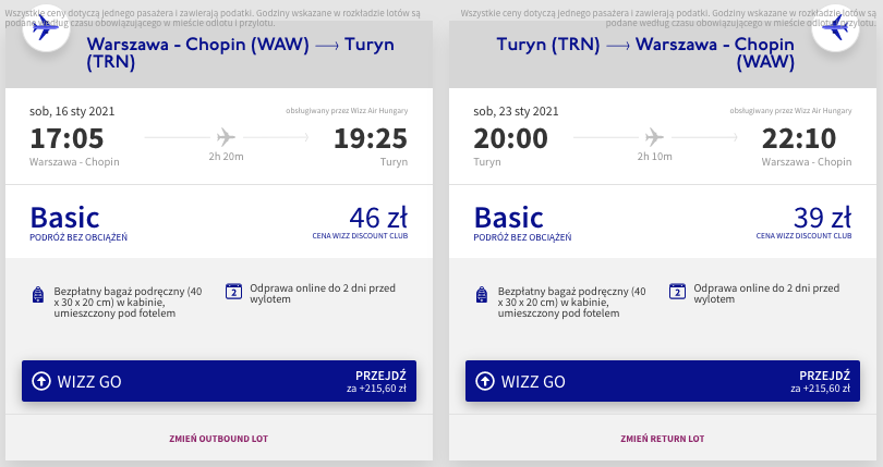 zarezerwuj loty do turynu