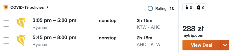 zarezerwuj loty do alghero