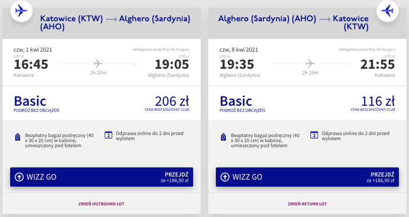 zarezerwuj loty do alghero