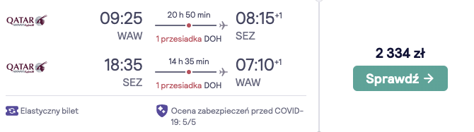 zarezerwuj loty na seszele