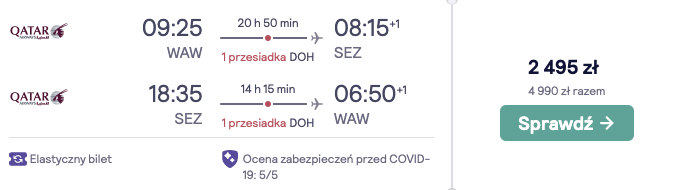 zarezerwuj loty na seszele