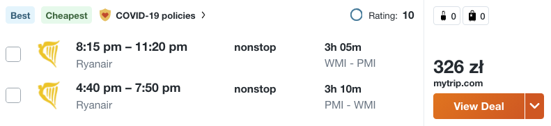 zarezerwuj loty na majorke