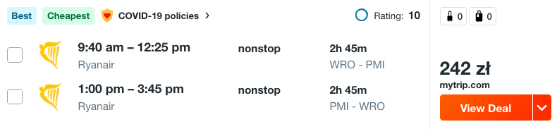 zarezerwuj loty na majorke