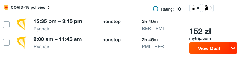 zarezerwuj loty na majorke