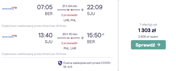 zarezerwuj loty na portoryko