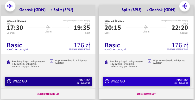 zarezerwuj loty do splitu