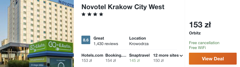 zarezerwuj hotel novotel