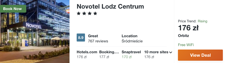 zarezerwuj hotel novotel