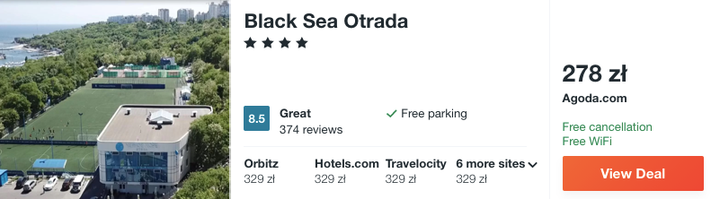 zarezerwuj hotel w odessie