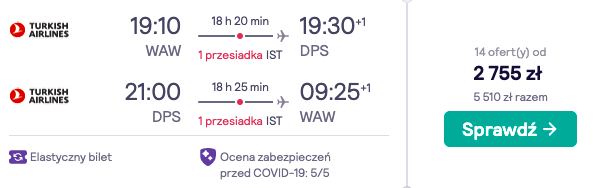 zarezerwuj loty na bali