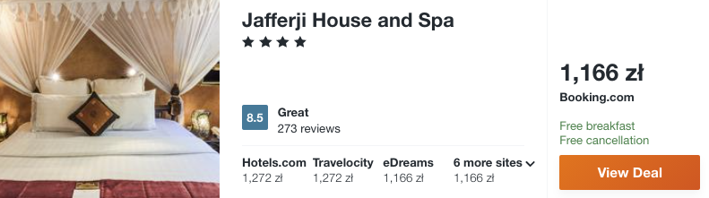 zarezerwuj hotel na zanzibarze