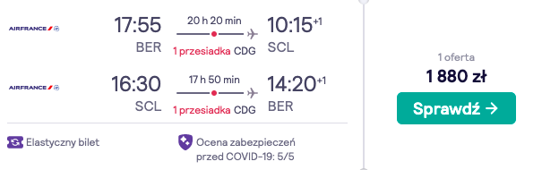 zarezerwuj loty do chile