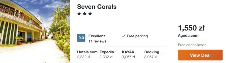 zarezerwuj hotel na malediwach