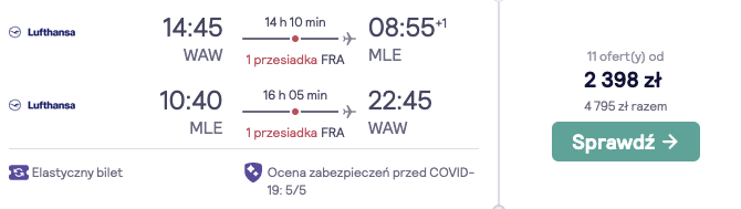 zarezerwuj loty do male