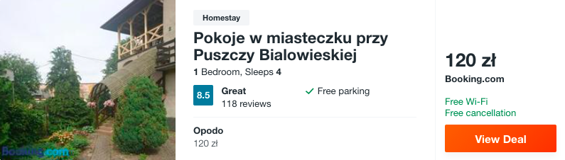 zarezerwuj hotel w bialowiezy