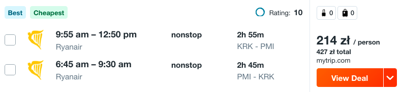 zarezerwuj loty na majorke