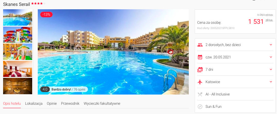 zarezerwuj wczasy w tunezji