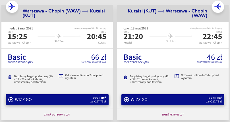 zarezerwuj loty do gruzji