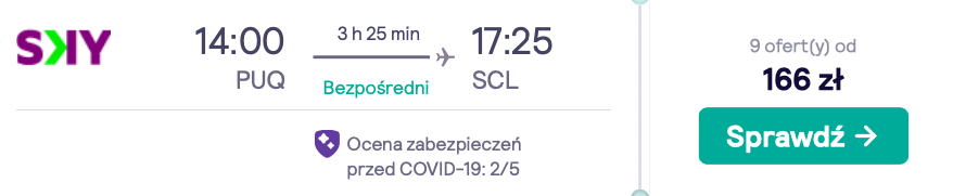 zarezerwuj loty do chile