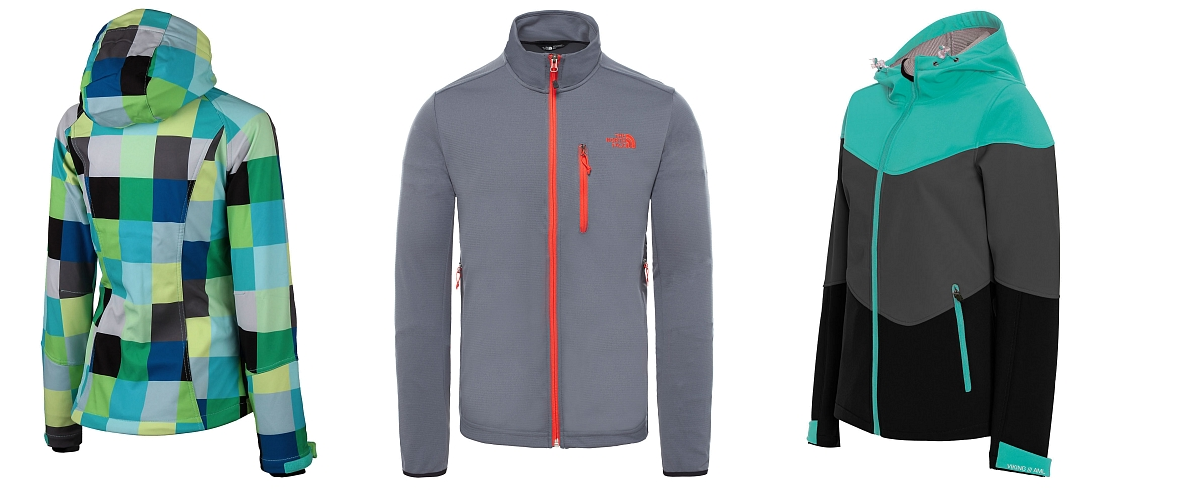 Polary i kurtki softshellowe Columbia, The North Face oraz Viking w obniżonych cenach od 89,99 PLN (damskie i męskie modele)