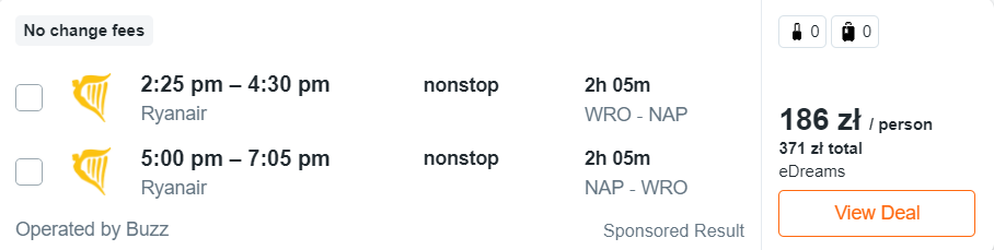 zarezerwuj loty do neapolu